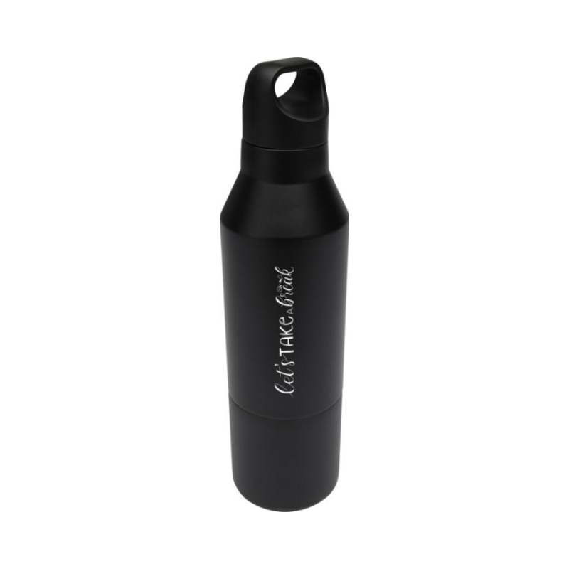 Odessy 600 ml:n RCS-sertifioitu termospullo ja 300 ml:n kuppi. Esim. 25kpl. 1-väri laserkaiverruksella.