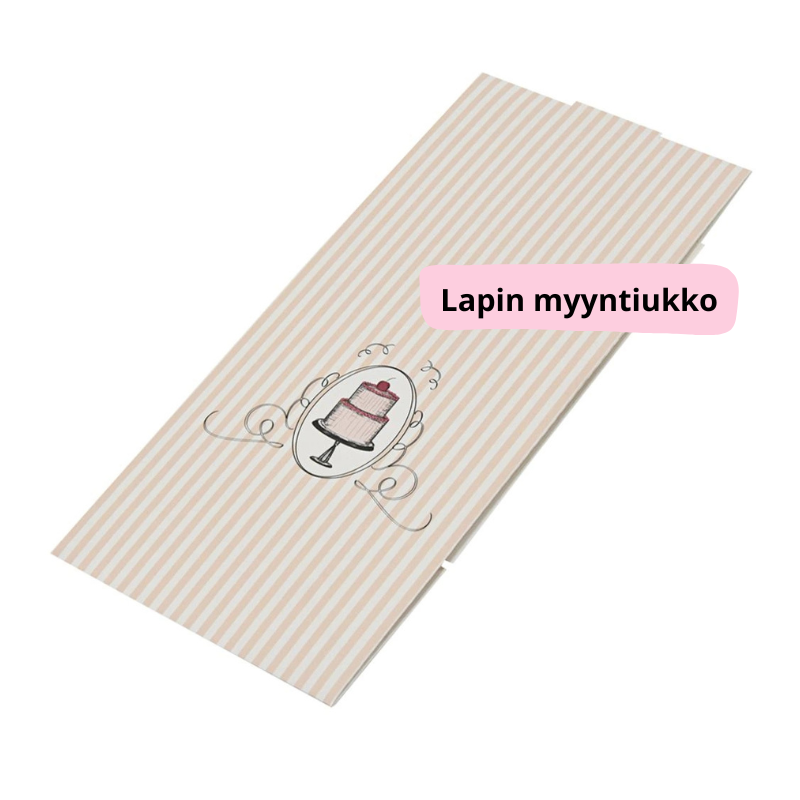 Kakkurasia, 12,5x21x7 cm – elegantti roosalla kuviolla 20kpl.