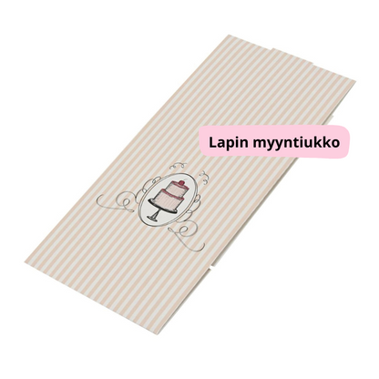 Kakkurasia, 12,5x21x7 cm – elegantti roosalla kuviolla 20kpl.