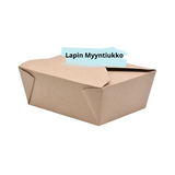 Ruokarasia, kartonki, 170x140x65mm, 1000ml, ruskea, saranoidulla kannella, esim.300kpl.