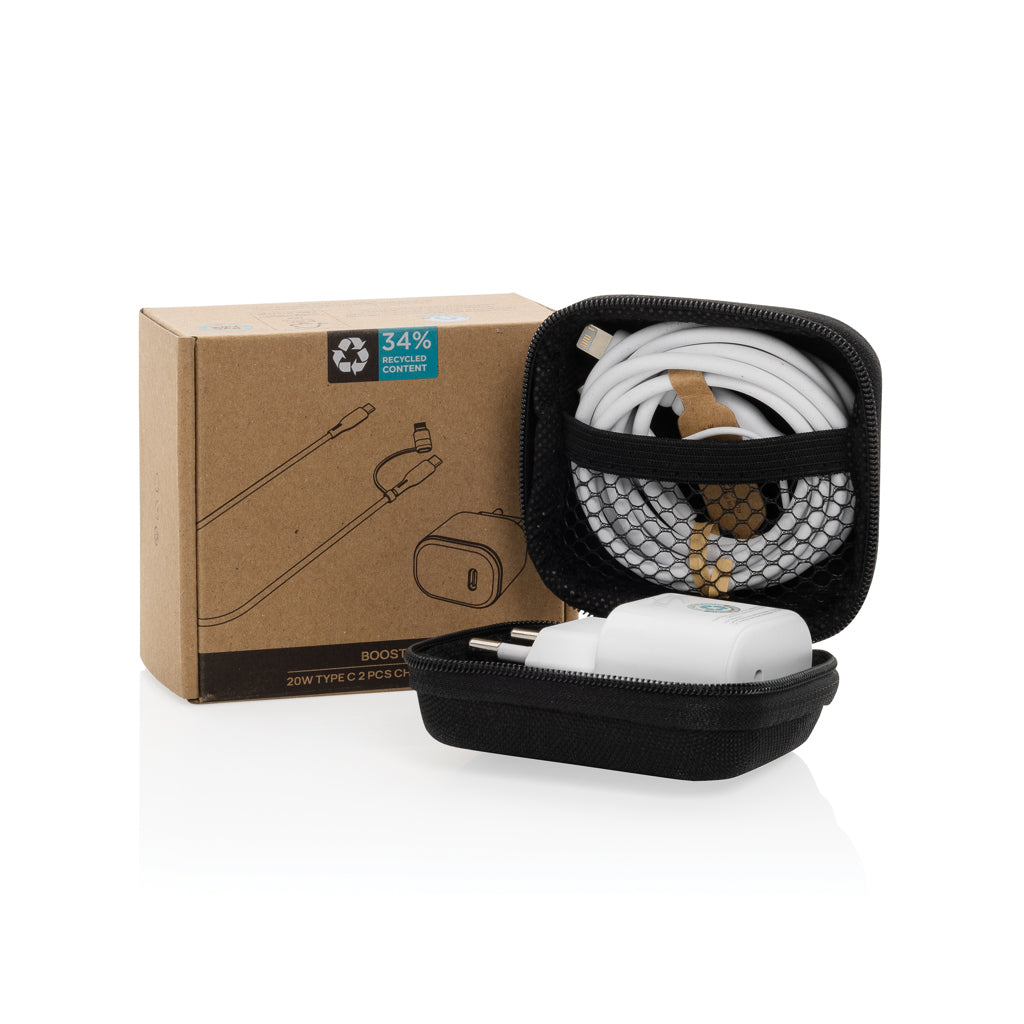 TÜV-Turvatarkastettu 20W USB-C Lataussetti Yrityksille | Boost RCS. Esim. 5 kpl.