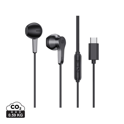 Urban Vitamin Hartford RCS, langalliset USB-C-nappikuulokkeet logomerkinnällä. alk. 10 kpl.