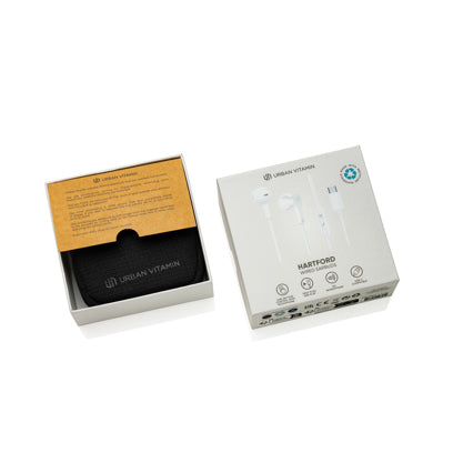 Urban Vitamin Hartford RCS, langalliset USB-C-nappikuulokkeet logomerkinnällä. alk. 10 kpl.