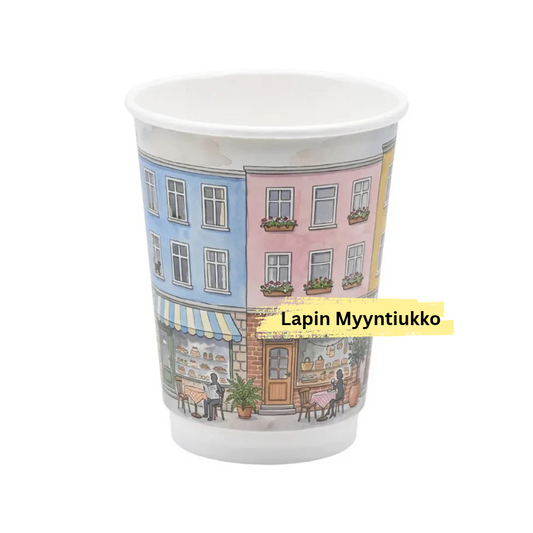 PAHVINEN KAHVIKUPPI, 350ML, HALKAISIJA 90MM, STREET CAFE, 500 KPL/ LAATIKKO.