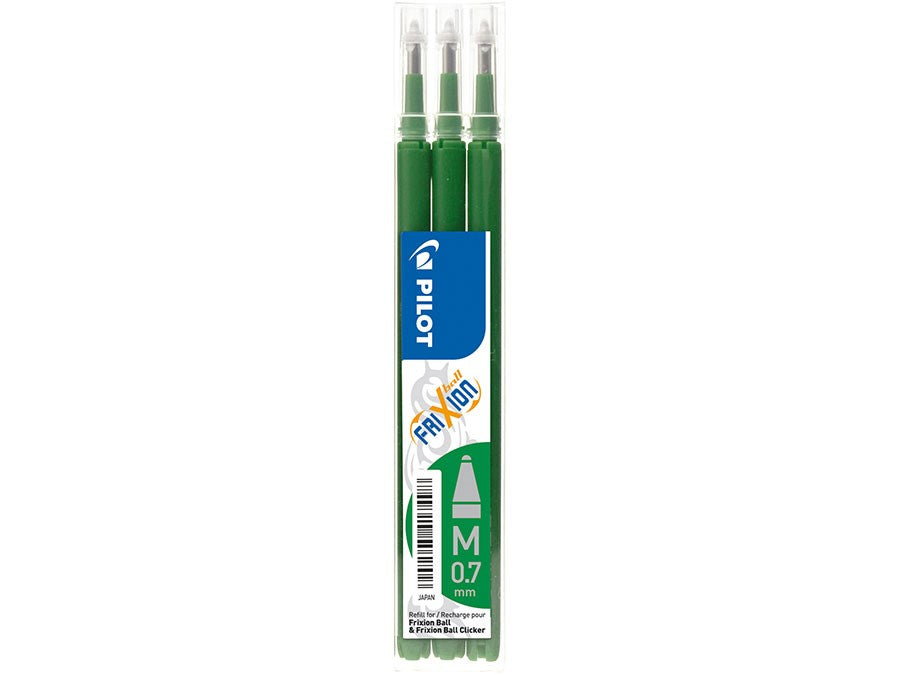 Pilot FriXion Täyttöpatruunat 3 kpl (0,7 mm) Eri värejä.