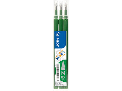 Pilot FriXion Täyttöpatruunat 3 kpl (0,7 mm) Eri värejä.