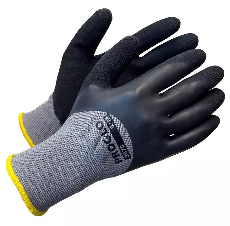 PROGLO Tuplapinnoitettu latexsormikas, 6 paria