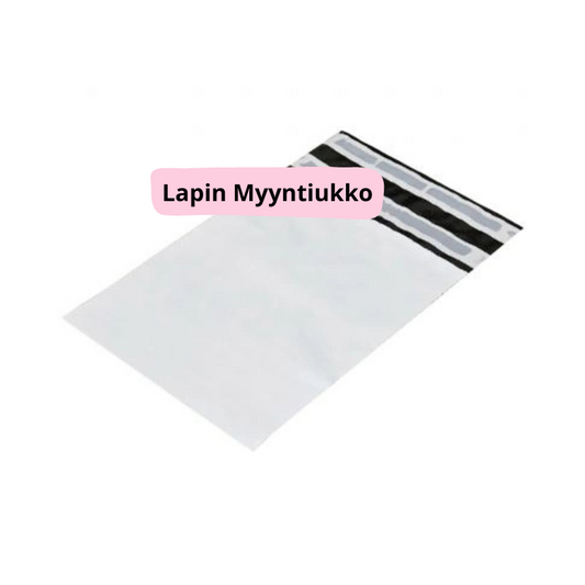 Turvapussi, jonka päällä Lapin Myyntiukko -teksti.