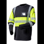Priha 4382 Hi-Vis pitkähihainen huomiopaita, keltainen/musta, EN ISO 20471 luokka 1.
