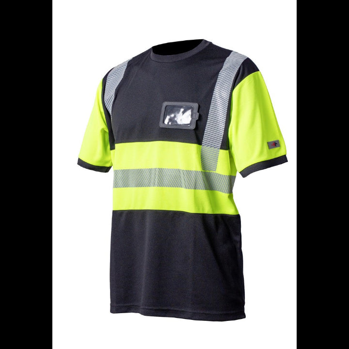 Priha Hi-Vis 4381 huomiopaita, hengittävä tekninen työpaita, EN ISO 20471 lk 1.