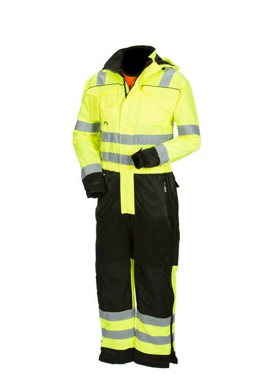 Huomiovärinen talvihaalari kelta/musta EN 20471 Lk.3 - 4220