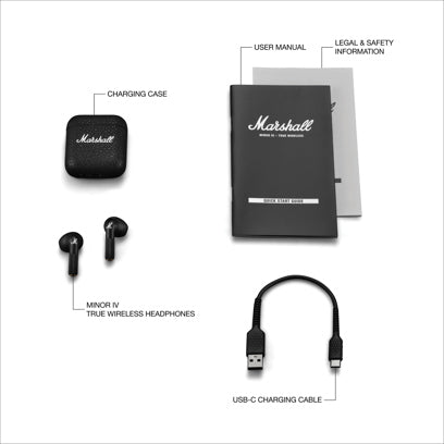 Marshall Minor IV langattomat nappikuulokkeet alk. 10kpl merkkauksella