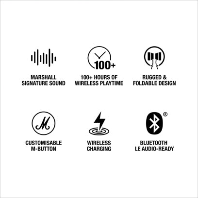 Marshall Major V langattomat Bluetooth-kuulokkeet alk. 10kpl. merkkauksella