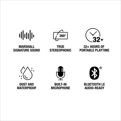 Marshall Emberton III kannettava Bluetooth-kaiutin alk. 10kpl. merkkauksella