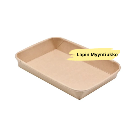 SUSHILAATIKKO, PAHVIA, 22,2X13,8X2,4CM, RUSKEA, 25KPL/PKT. Luonnollisen vaikutelman antava pakkaus.