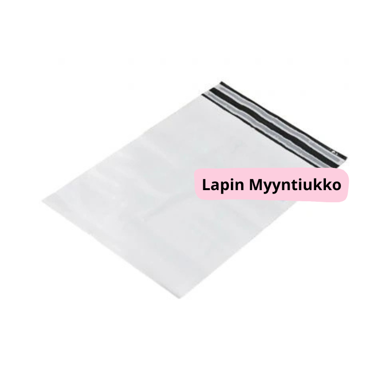 Turvapussi jonka päällä Lapin Myyntiukko -teksti.