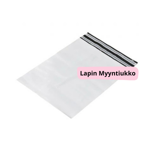 Turvapussi jonka päällä Lapin Myyntiukko -teksti.