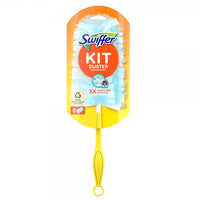 Swiffer Pölyhuiska Aloituspakkaus. Tehokas Yrityssiivoukseen valkoisella taustalla.