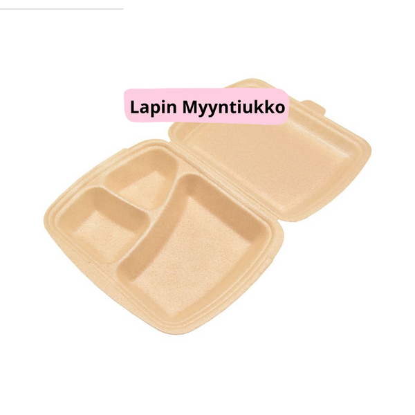 3 osainen rasia avattuna