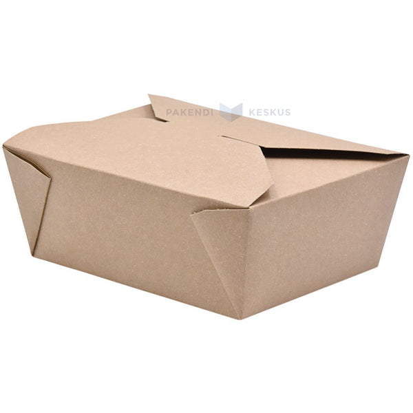 Ruokarasia, kartonki, 170x140x65mm, 1000ml, ruskea, saranoidulla kannella, esim.300kpl.