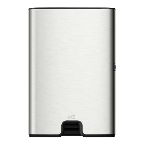 Tork Xpress® H2 Image Design käsipyyheannostelija metalli/muovi valkoisella taustalla.