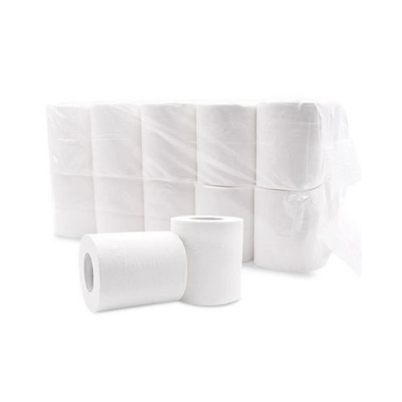 Wc-paperi, 3-kert, 150-ark, 64 rll säkissä.  39 säkkiä lavassa,