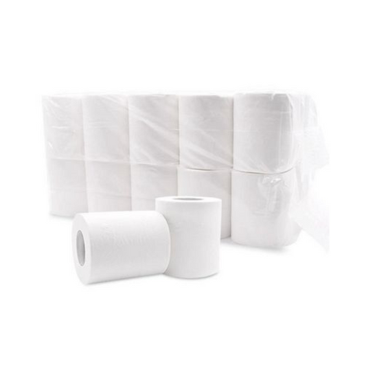 Wc-paperi, 3-kert, 150-ark, 64 rll säkissä.  39 säkkiä lavassa,