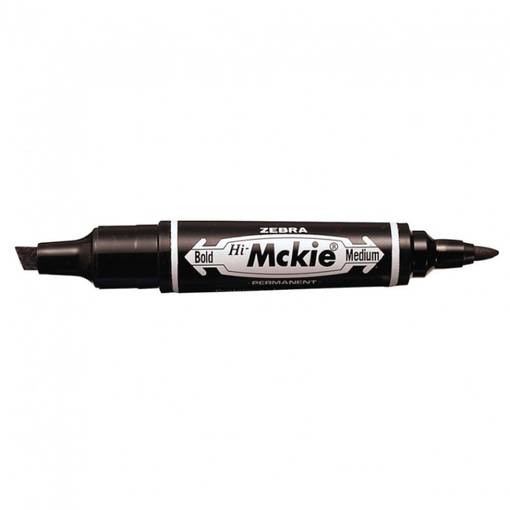 ZEBRA HI-MCKIE PERMANENT MARKER 2-PÄINEN MUSTA 10kpl