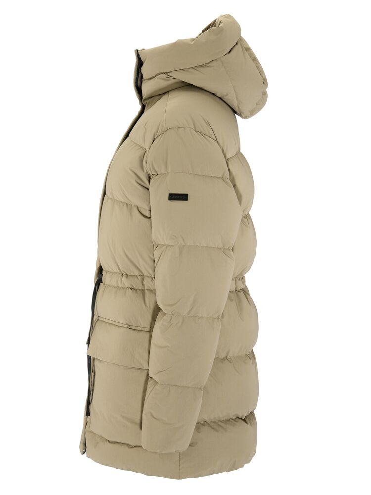 Naisten Craft Urban Down Puffer Jacket W sivuprofiili – tyylikäs ja funktionaalinen toppatakki.