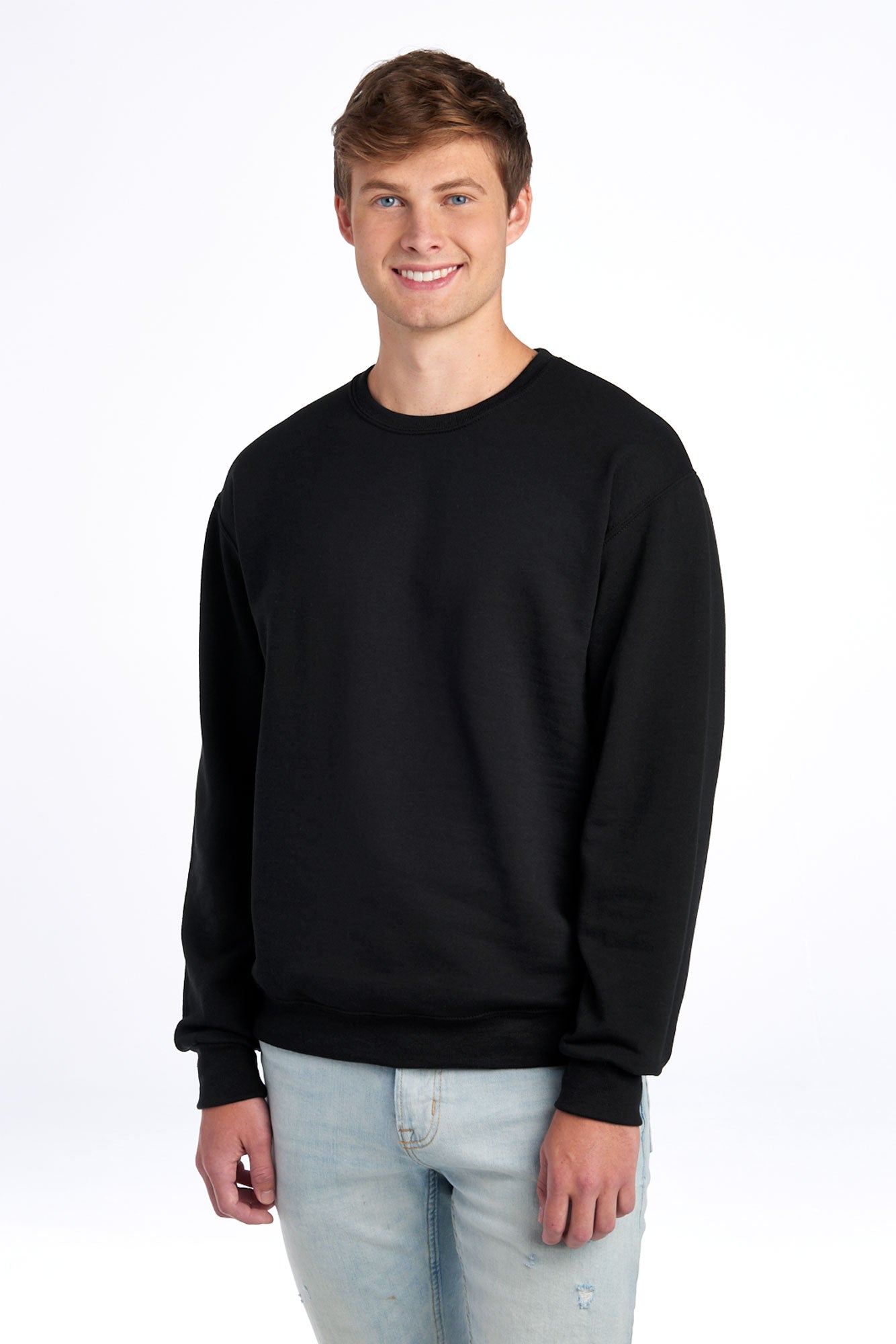 Jerzees NuBlend J562M unisex collegepaita 50% puuvilla-polyesteri.