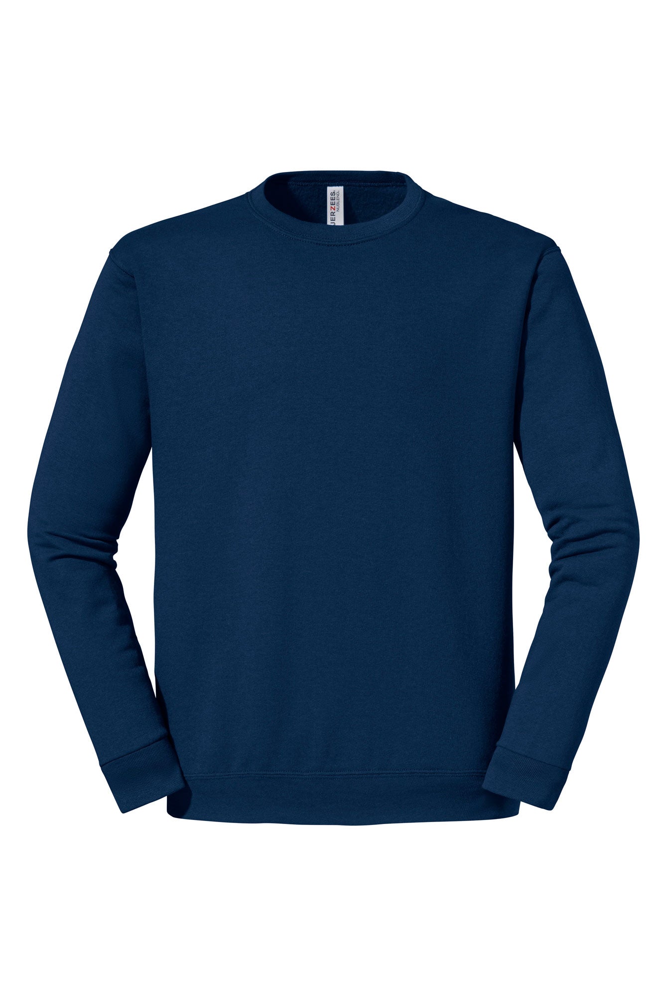 Jerzees NuBlend J562M unisex collegepaita 50% puuvilla-polyesteri.