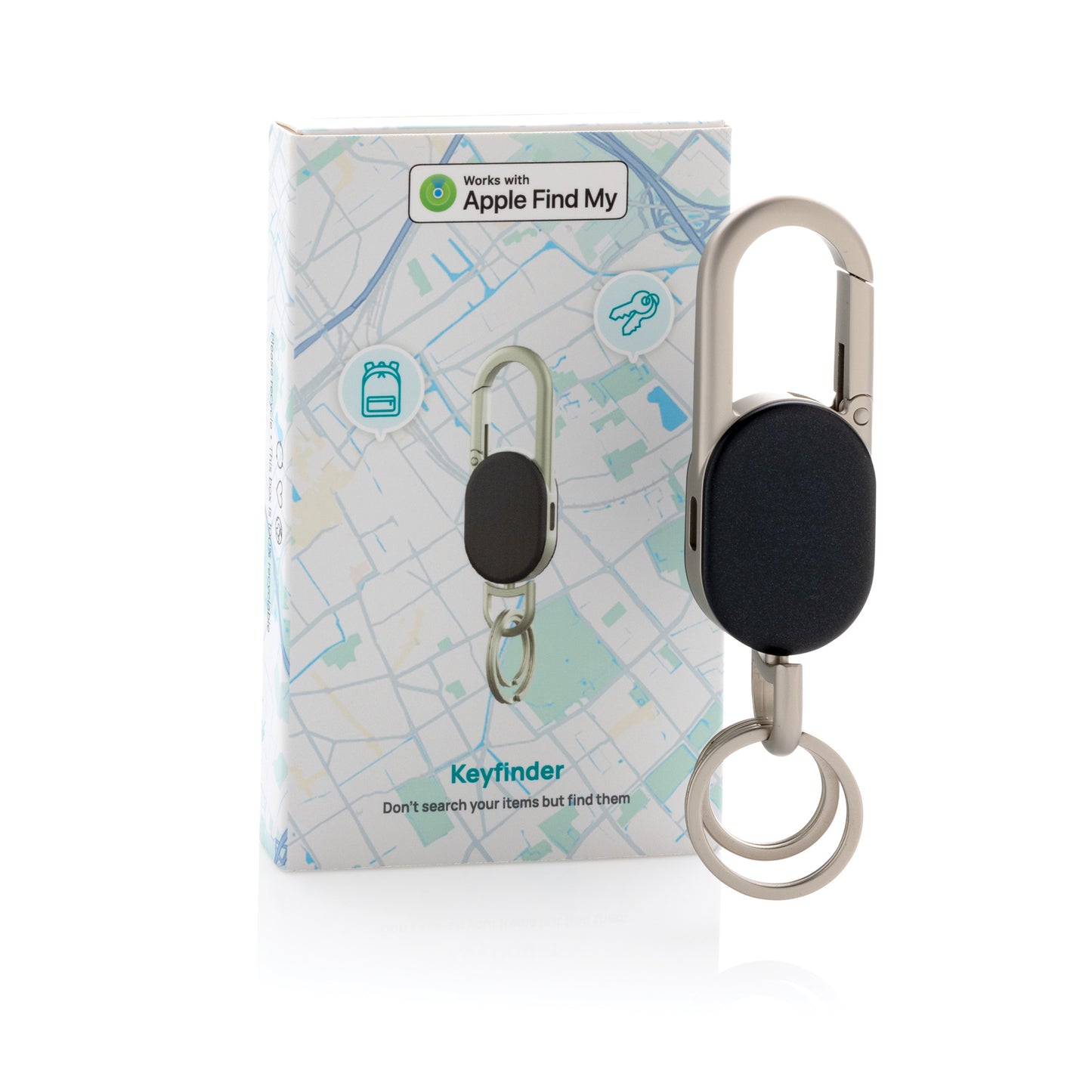 Keyfinder Dual Keychain Omalla logolla!