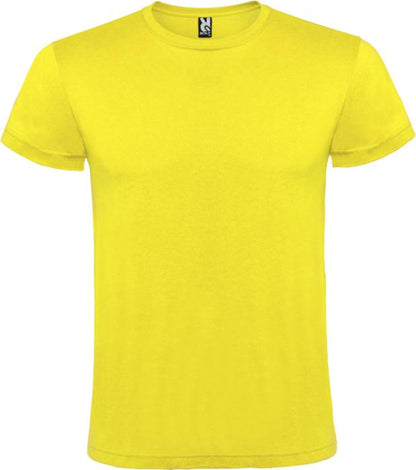Roly Atomic lyhythihainen unisex-t-paita 150 g/m2. Esim. 25kpl. 750 cm2 DTF-painatuksella