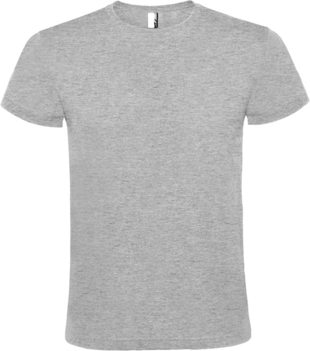 Roly Atomic lyhythihainen unisex-t-paita 150 g/m2. Esim. 25kpl. 750 cm2 DTF-painatuksella