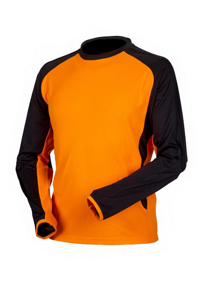 4089 Priha - Huomiovärinen pitkähihainen t-paita oranssi/musta