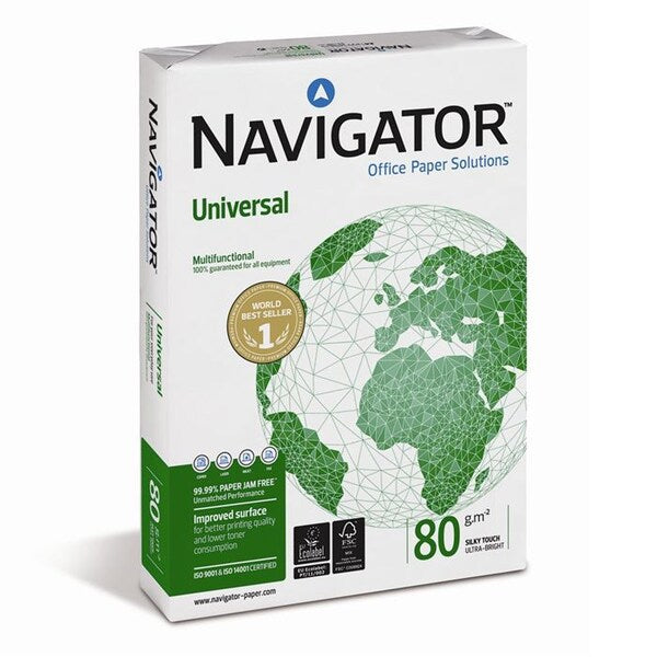 Kopiopaperi Navigator Universal A4 80g 5riisiä 6,89€/riisi