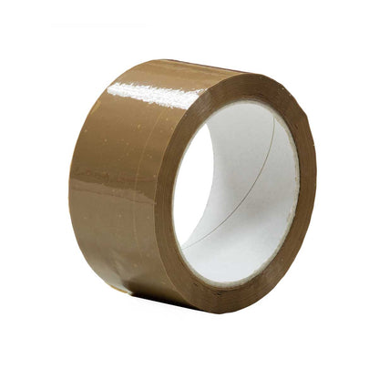 Pakkausteippi 48 mm x 66 m, 28 my, kirkas/ruskea, 36 rll/ltk