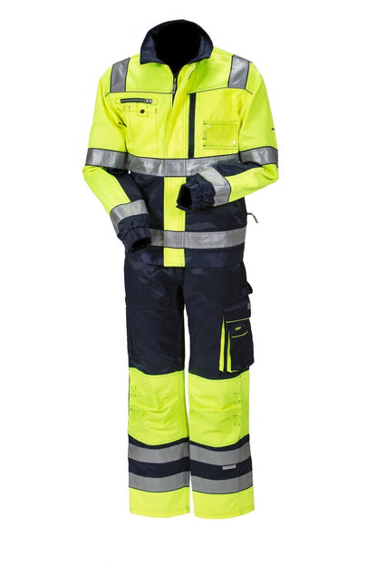 4025 Priha - Huomioväriset vyötäröhousut kelta/sininen EN 20471 Lk.1